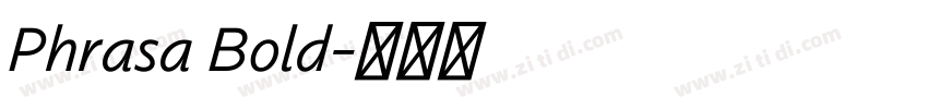 Phrasa Bold字体转换